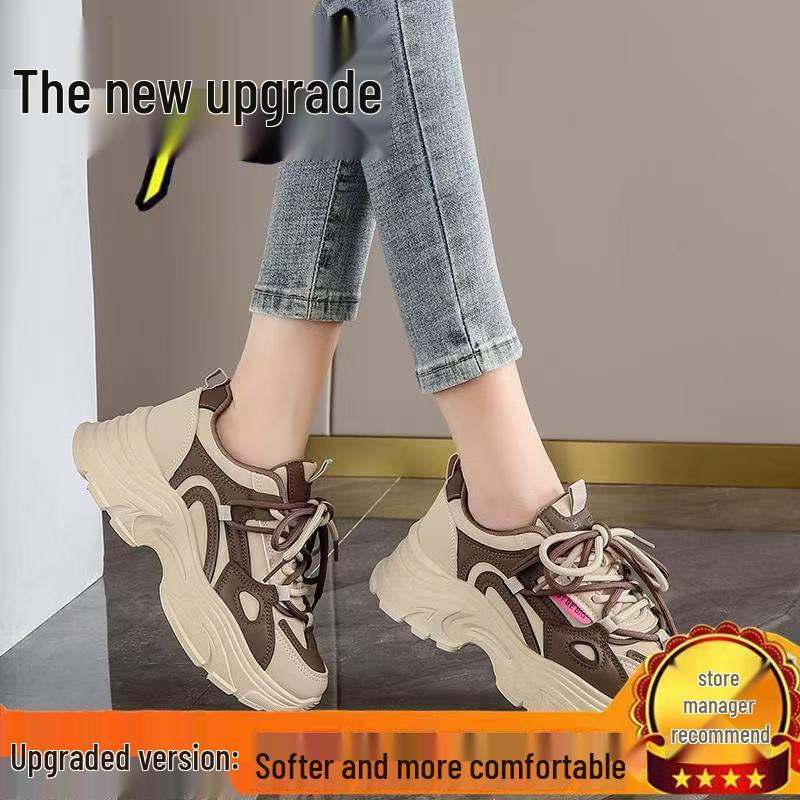 Самая продаваемая женская водонепроницаемая спортивная обувь: Легкие, Нескользящие, Толстая Подошва для Универсальной Весенне-Осенней Носки в Черном цвете