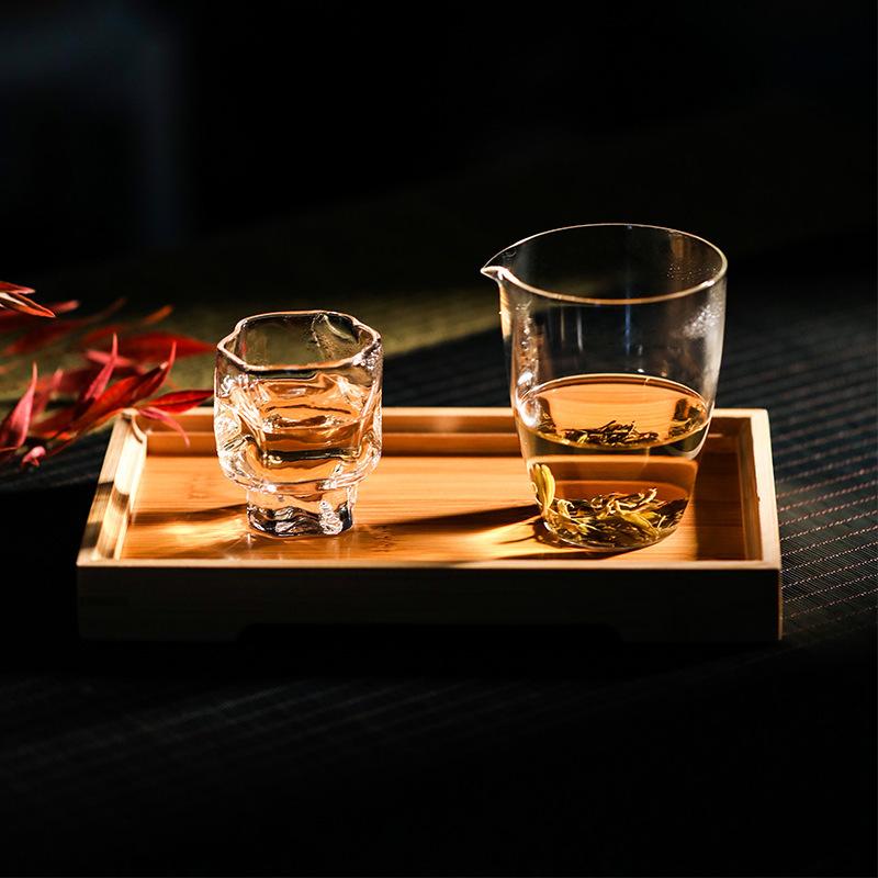 Мини-стеклянная чашка для виски, 70 мл, японский нестандартный художественный стакан для вина, дизайнерская чашка, матовые хрустальные чашки для сакэ, рюмки, дропшиппинг