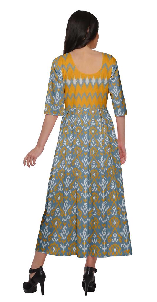 Moomaya A-LineA  KurtisA  For Women Printed LongA  KurtiA  Dress Indian Top For