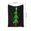 Tuniu Plush Cozy Throw Blanket with Christmas Tree Pattern for Living Room Bedroom Sofa Bed Decoration