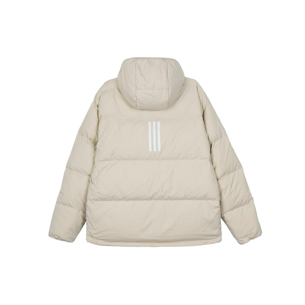 Adidas 600 Fill Letter Print Reverse Sports Casual Свободный пуховик с капюшоном Мужская куртка Светло-хаки IS0359