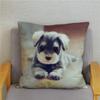 Наволочка для домашней спальни с милым принтом шнауцера, декор для подушки