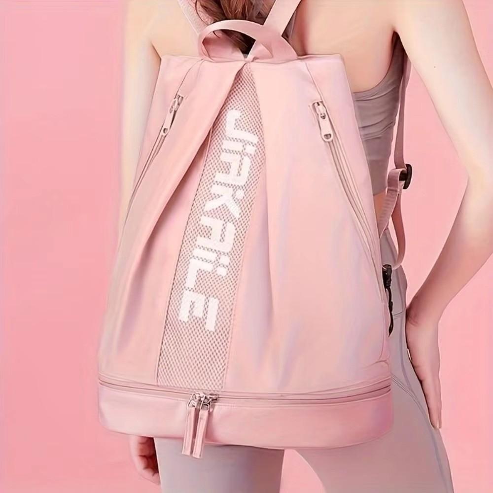Portable Fitness Storage Pouch Adjustable Straps Nylon Sport Daypack Daily Gym Backpack Couple