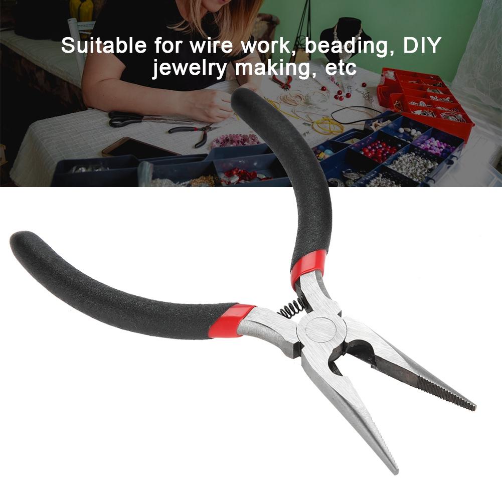Инструменты для ремонта ювелирных изделий своими руками Кусачки для резки проволоки Мини-плоскогубцы для бисероплетения (Плоскогубцы с длинным носом)