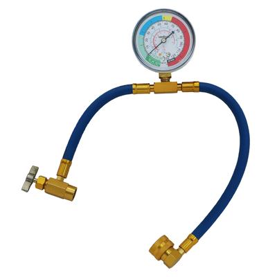 Toolsisland Шланг для простой заправки кондиционера газом R134a с длинным шлангом, манометр, общая длина 17,3 дюйма (440 мм)