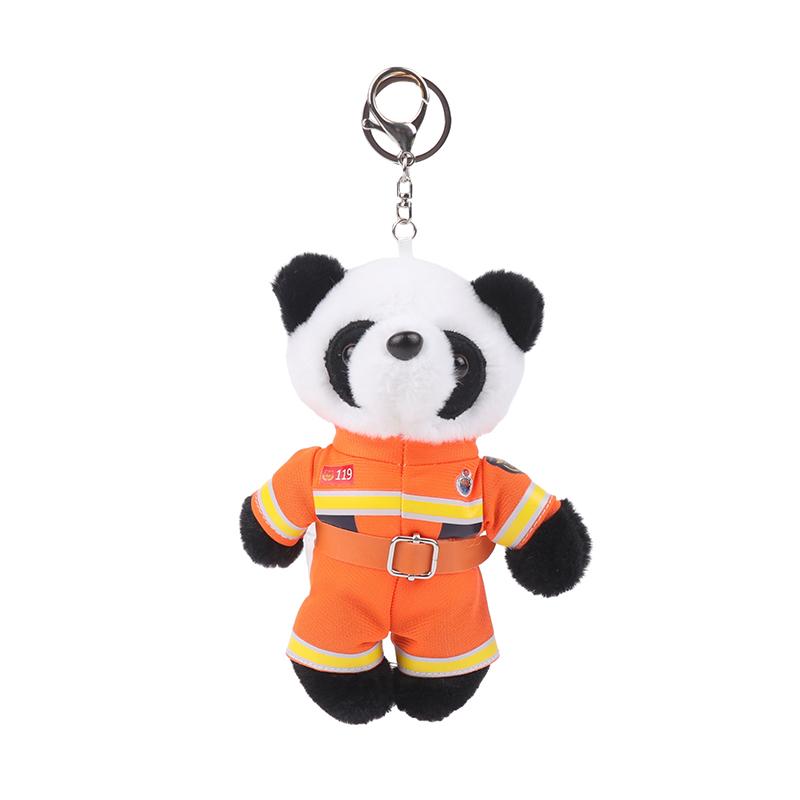 Дорожная полиция Маленький медведь панда плюшевые игрушки брелок полиция пожарные животные брелок кулон автомобиль рюкзак подвески сумка декор подарки
