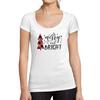 ® - Women S Low-Cut Round Neck T-Shirt Merry And Bright Christmas