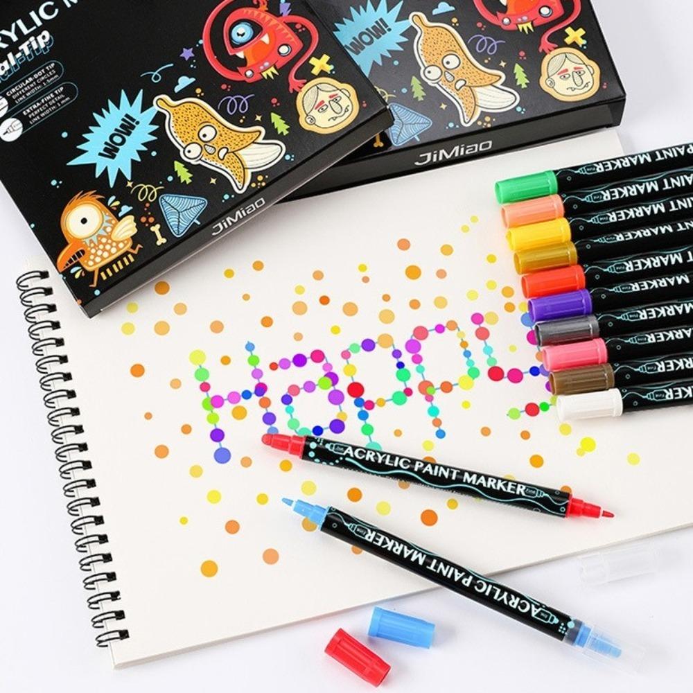 Быстросохнущие маркеры с акриловой краской, цветная ручка для студентов, школьные канцелярские принадлежности для офиса и письма