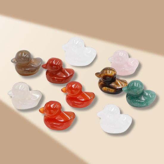 Искусственный кристалл агата, камень, фигурки утки, миниатюрная резьба, модель животного, ландшафтный орнамент, статуя утки, ремесло, художественное украшение для спальни, гостиной