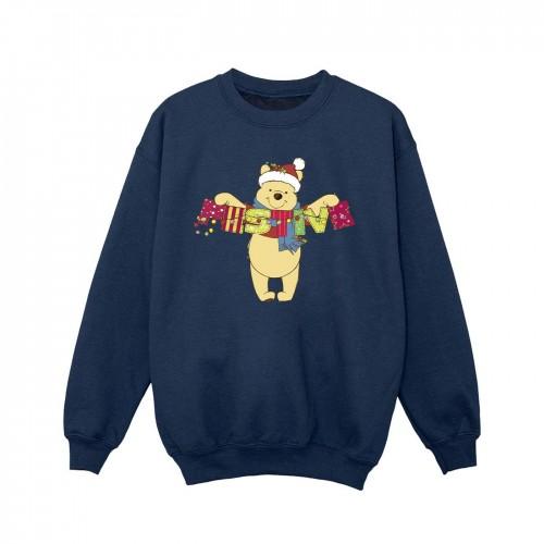 Disney Girls Winnie The Pooh Festive Sweatshirt