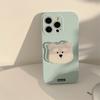 Milk Blue Ins Puppy Holder for IPhone17 for 14 Mobile Phone Case for Apple 15pro Max Cartoon