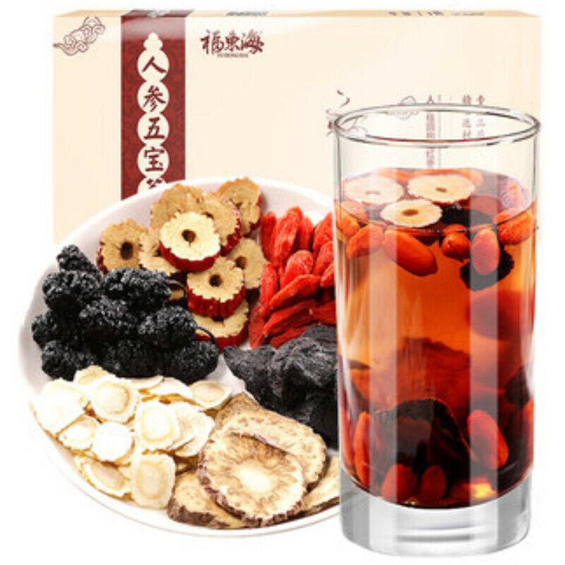 Новый пакетик травяного чая для здоровья человека 25 г * 10 пакетов органический Renshenwubaocha Mulberry Maca