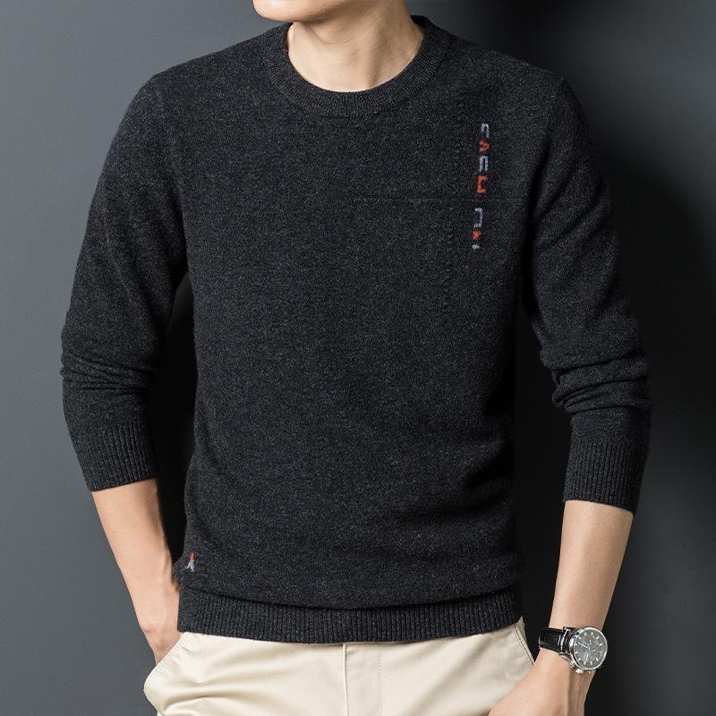 Осенний новый мужской красивый корейский стиль молодежный модный шерстяной свитер с повседневным свитером для мужчин