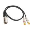 XLR Папа к 2 RCA Аудио Разветвитель Кабель RCA к XLR Адаптер Патч-кабель для Микшерного Пульта МикрофонаПапа 1м   3.3фт