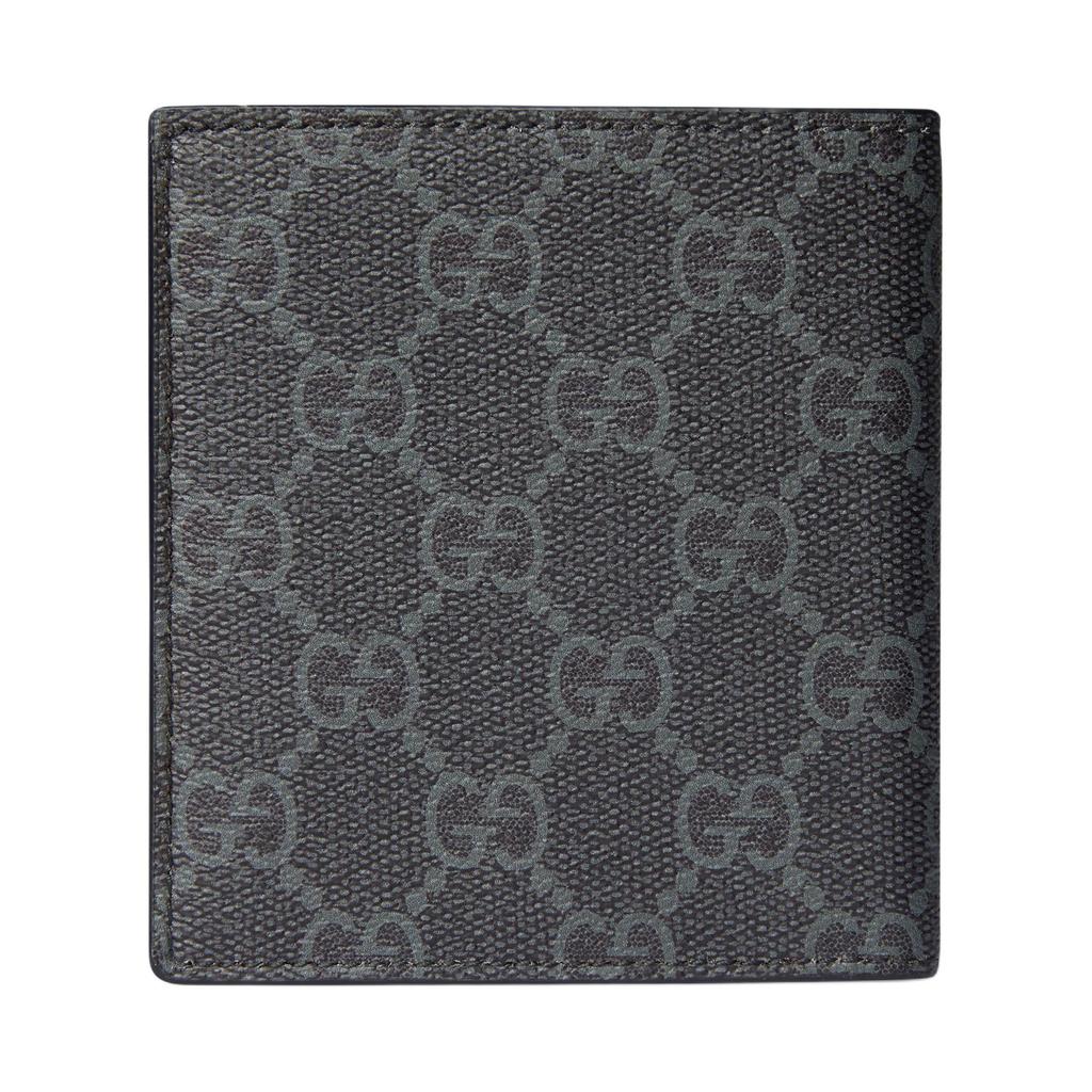 Gucci GG Emblem Classic Logo Print Flap Wallet Men wallet Black 821206-FAD6M-1000