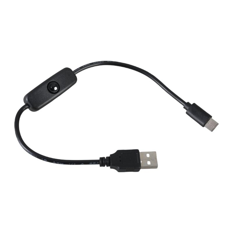 USB Type C Charger Cable With Switches USB A To Type C Power Cable for 5V Devices Like Fan, Lamp, and LED Strips