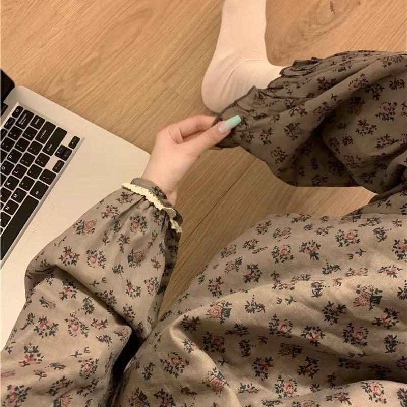 Весенняя новая пижама женская сетчатая красная домашняя одежда с длинными рукавами корейский комплект нижнего белья для девочек пижама домашняя одежда