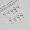 Korean Stainless Steel Chain Tassel Skull Earrings: Hip-Hop Punk Style with Cone Cross Design