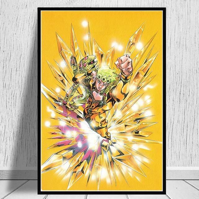 JoJo S Bizarre Adventure Плакат Манга Иллюстрация Отаку Спальня Домашний Декор Горячий японский аниме Мультфильм Роль Холст Картина Подарок