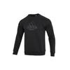 Crew Neck Pullover Sweater with Letter Logo for Sports and Casual Wear Men Tops Black HM5152