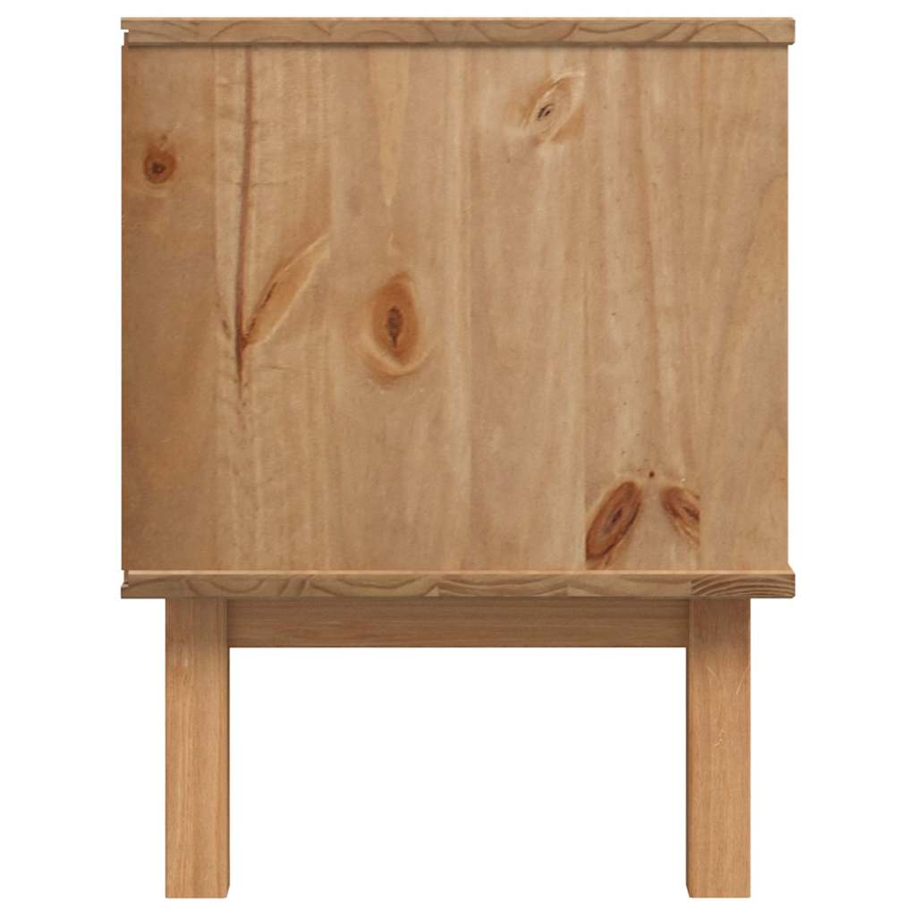 TV Stand OTTA Brown & White 113.5x43x57 cm Solid Pine Wood