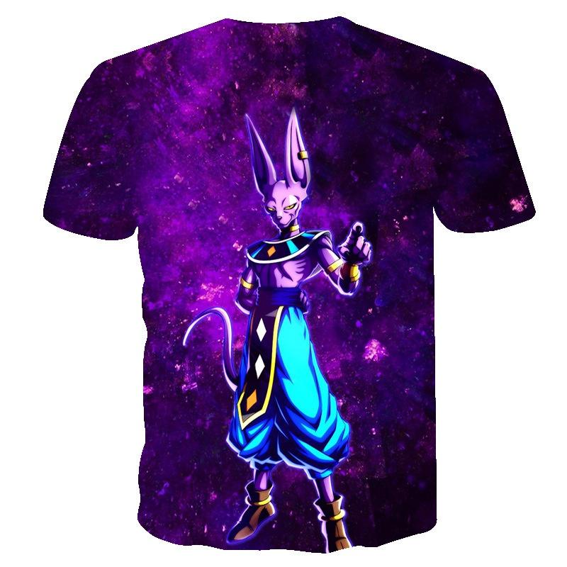 Мужская модная футболка с коротким рукавом с принтом Beerus Футболка Dragon Ball