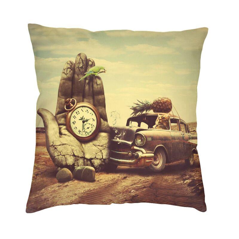 The Persistence Of Memory Cushion Cover 45X45Cm Salvador Dali Painting Art Velvet Cute Pillow Cases For Sofa Home Decor