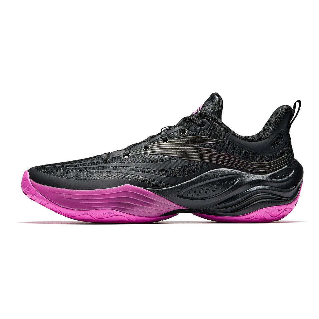 Anta Skyline 3 Nebula Cushioning Slip Resistant Abrasion Resistant Rebound Low top Basketball Shoes Men's Black Purple 112541617-5