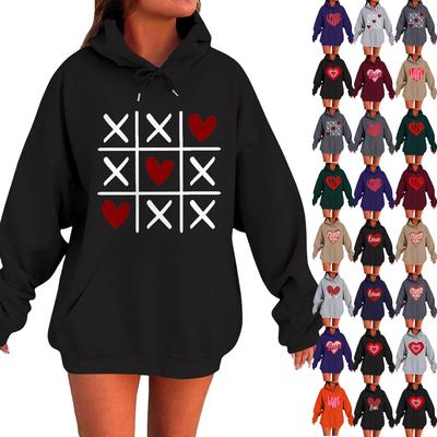 Женский свободный удобный повседневный модный свитшот с длинным рукавом с принтом Love