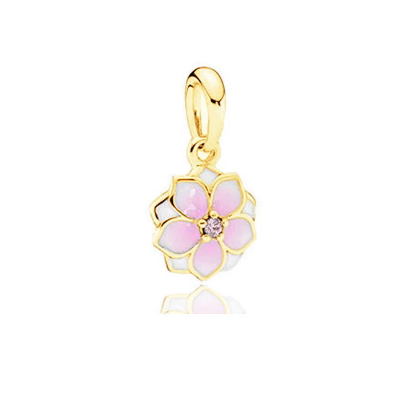 Sparking Gold Heart Clip Family Tree Dangle Charm Beads Fit Snake Silver Bracelet Necklace Beads For Diy Jewelry Women Gift