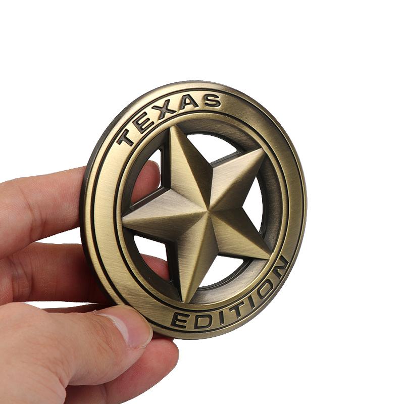 3D Metal TEXAS EDITION Pentagram Emblem Car Decoration Sticker For Jeep Ranegade Patriot Wrangler YJ JK Grand Cherokee Compass ALY1