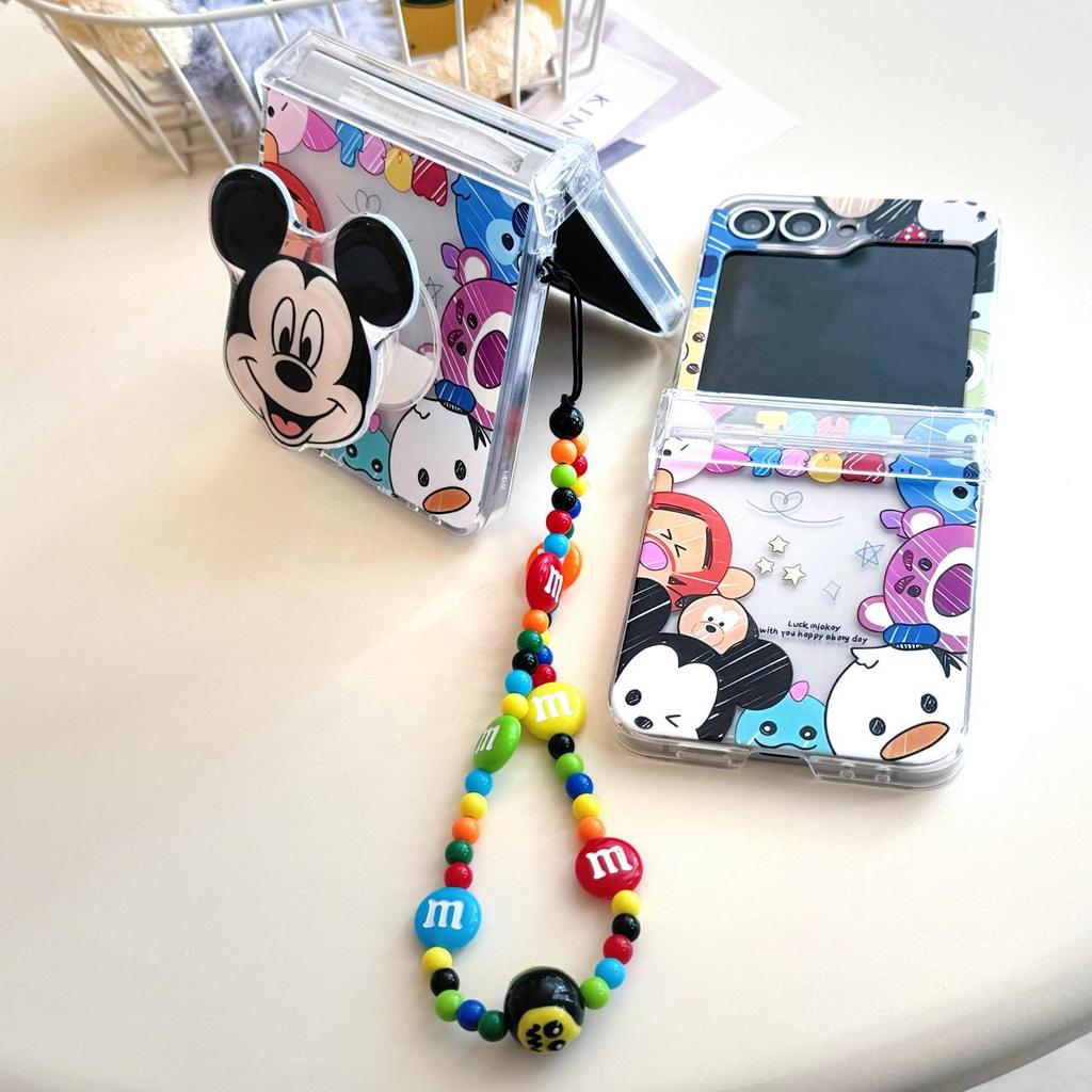Мультяшный чехол Mickey & Minnie для Samsung Z Flip7, противоударный, для женщин - Креативный, Защита складного экрана, Совместим с Z Flip6