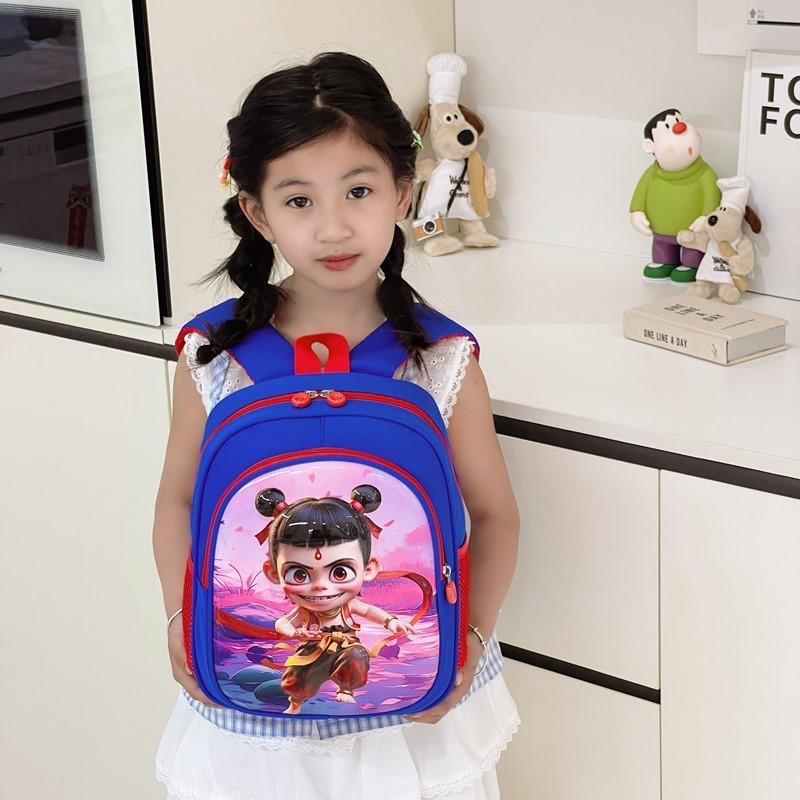 Zha Ne Pattern Printing Kids Backpack Schoolbag Breathable Large Capacity Bag