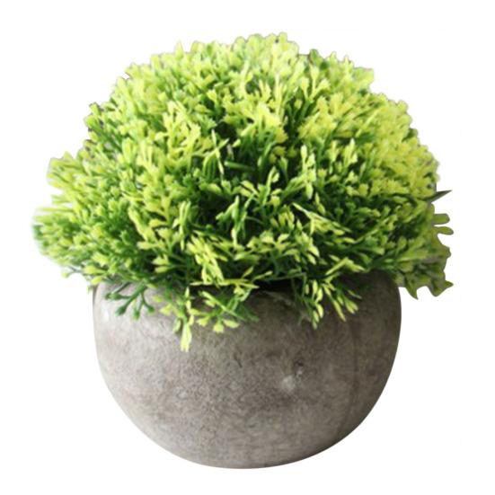 Искусственный цветок растение трава бумажная целлюлоза горшок бонсай орнамент садовый стол декор