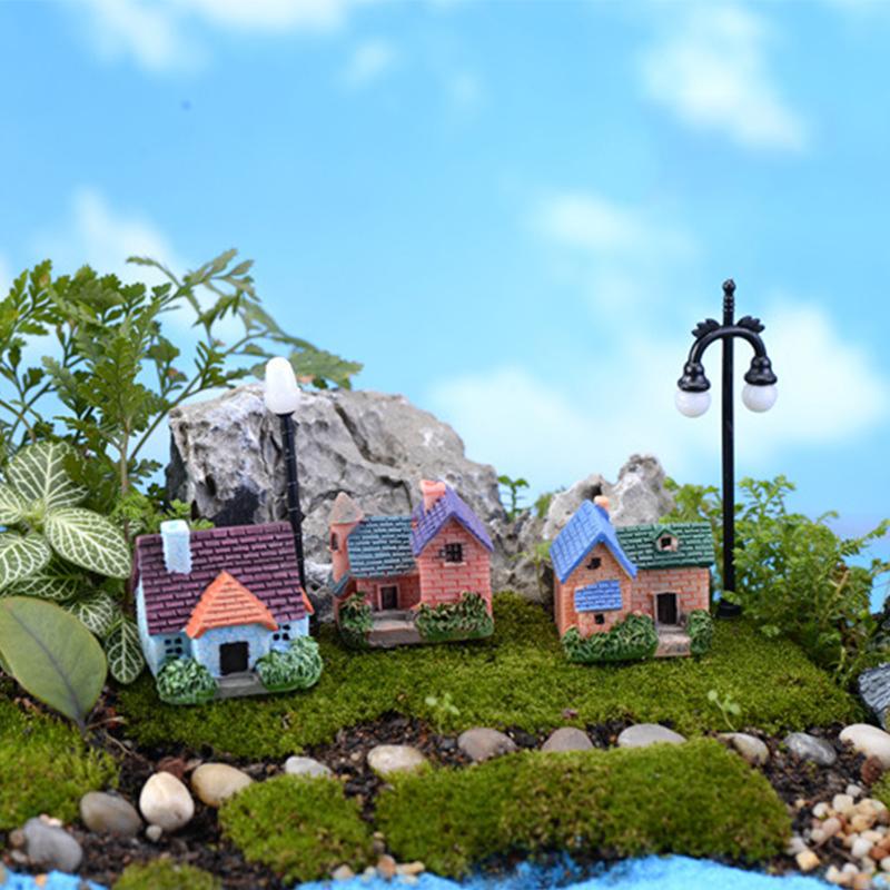 Мини-замок Маленький домик Сказочный сад Миниатюры Террариум Фигурки DIY Поделки Фигурка Мох Орнамент Микро Ландшафтный Декор