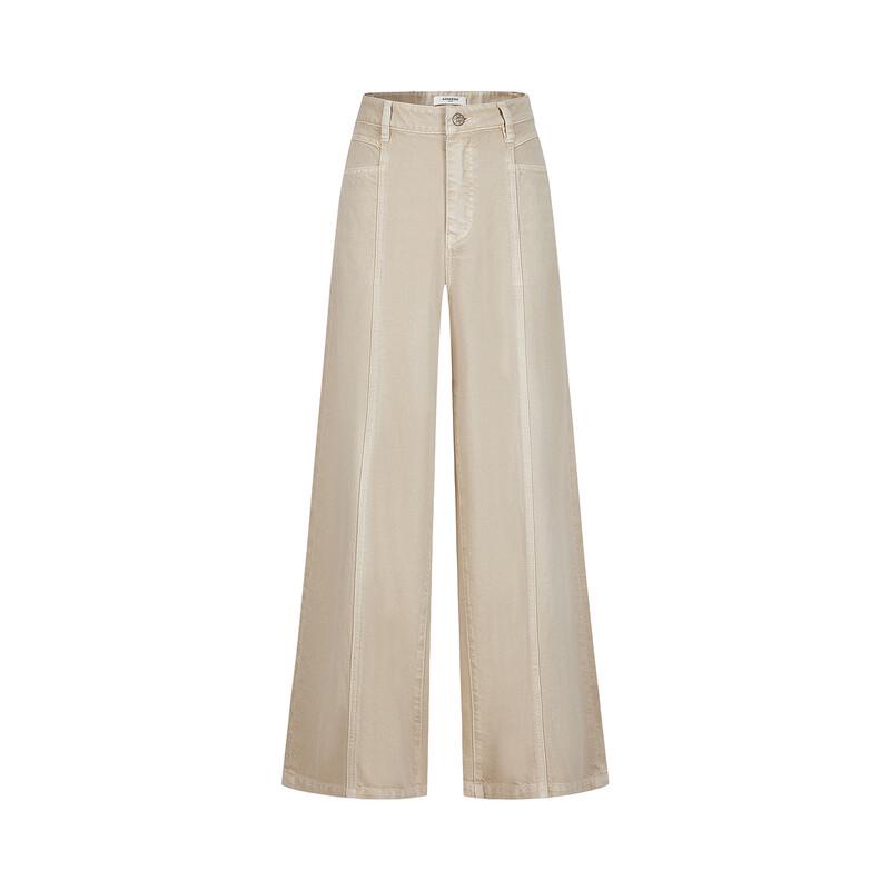 JIU ZI ANNAKKO Women's Distressed Wide-Leg Denim Trousers