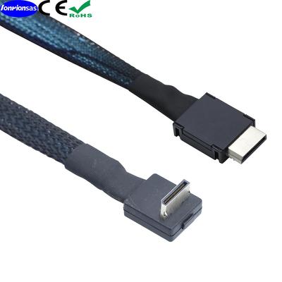 Кабель PCIe Oculink SFF-8611 42P к SFF-8611 90° высокоскоростной серверный кабель