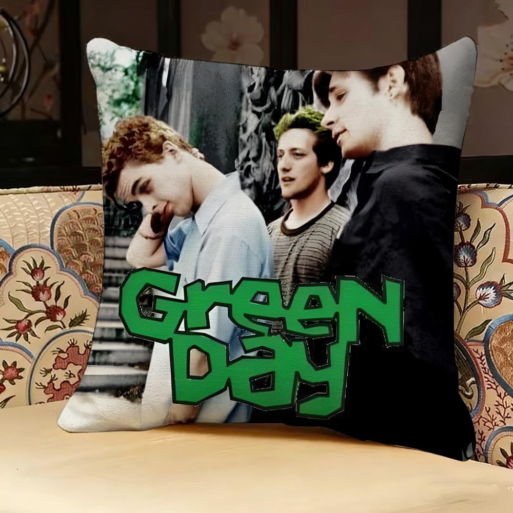 GGreen ROCK Day BAND Pillow Case Pillowcase Doublesided Printed Sofa Cushion Bedroom Headboard Pillow