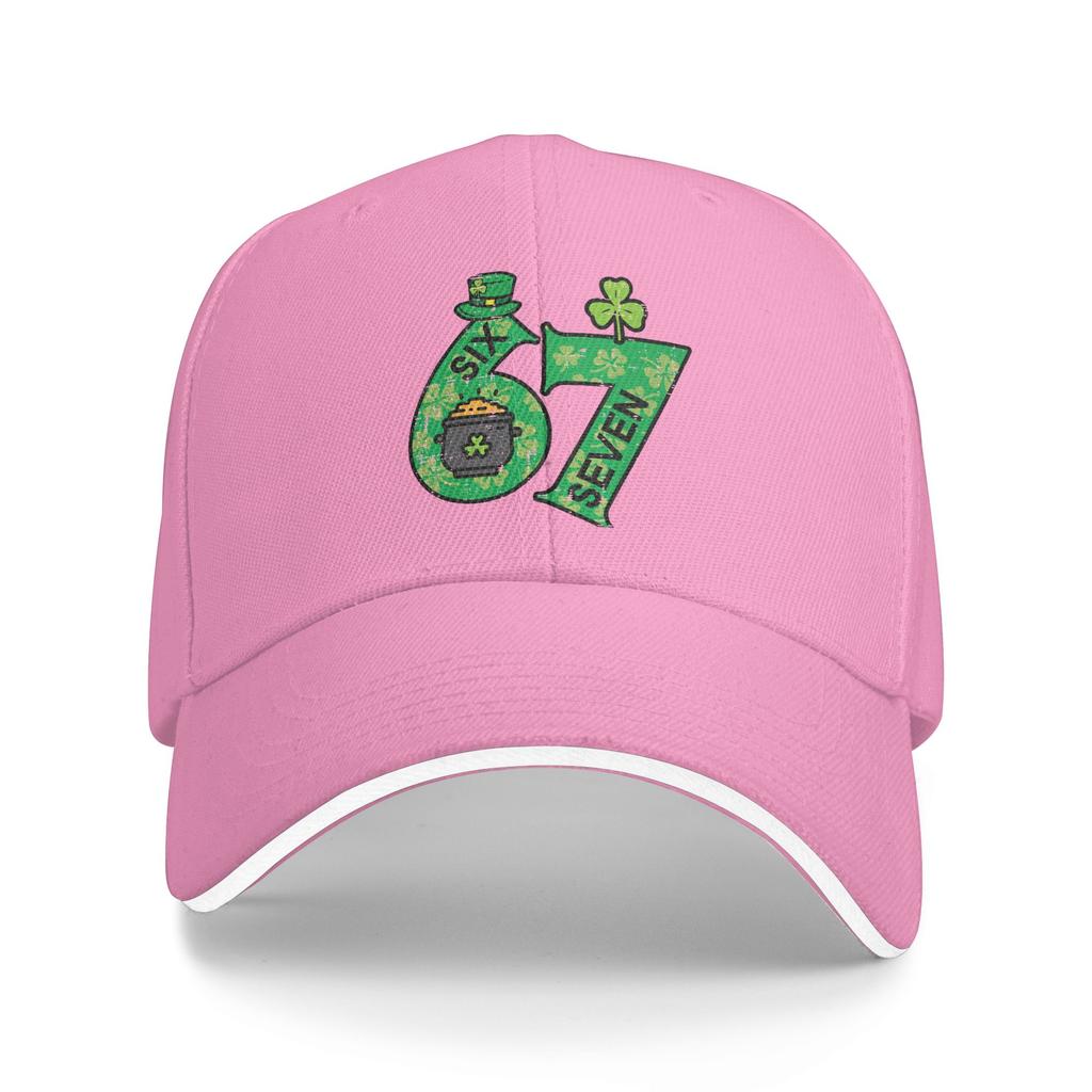 Six Seven 6 7 St Patricks Day 67 Paddys Meme Sun Baseball Cap Summer Unisex-Teens Print TTennis Skate Baseball Caps