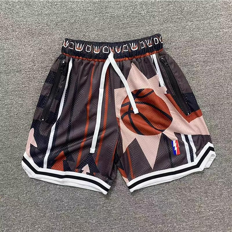 Unisex Retro Mesh Basketball Shorts - Breathable, Double-Layer, Above-Knee Casual Wear for Summer
