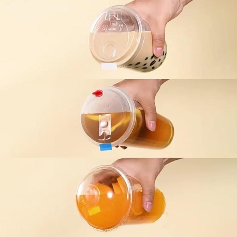 Bubble Tea Cup Adhesive Sealing Stickers Individual Leakproof Seals 360 Sheets Per Pack for Takeaway Beverage Shops