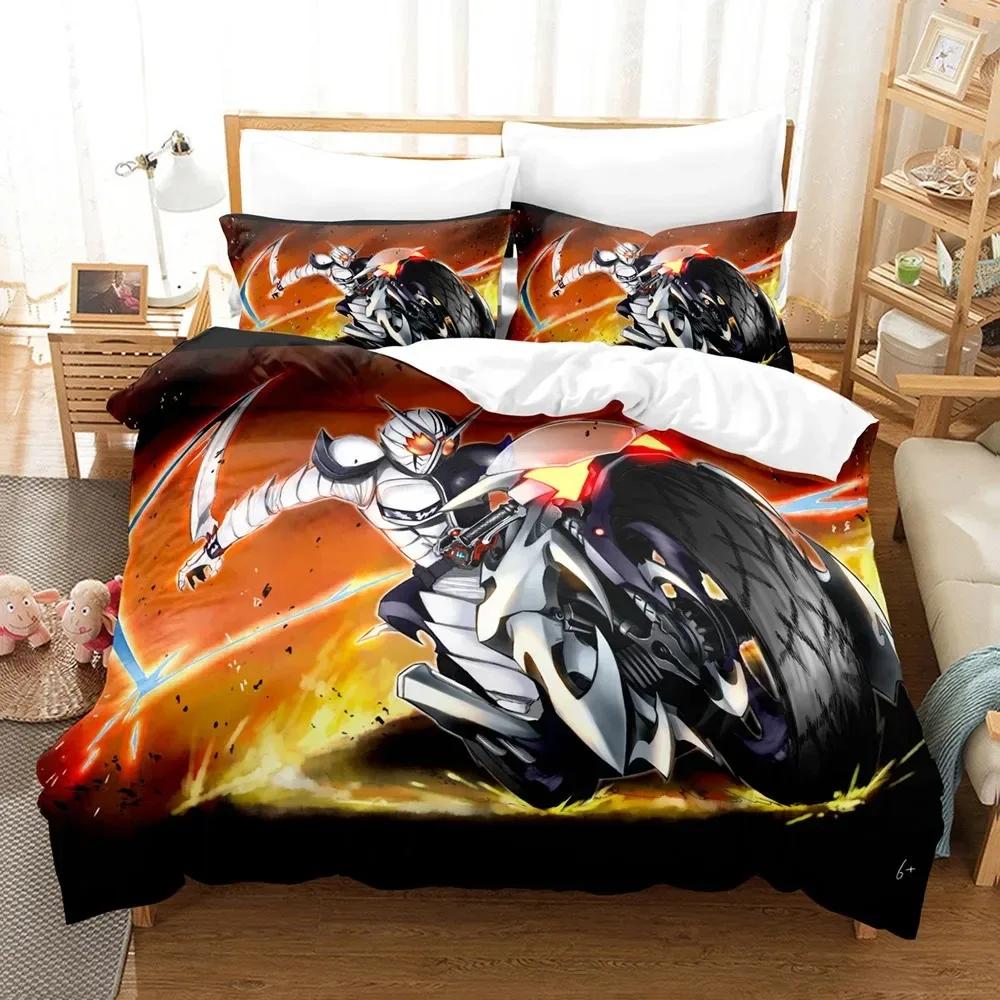 Комплект постельного белья Kamen Rider, пододеяльник, наволочка, удобный стеганый комплект постельного белья, комплект постельного белья размера «king size» для дома и офиса