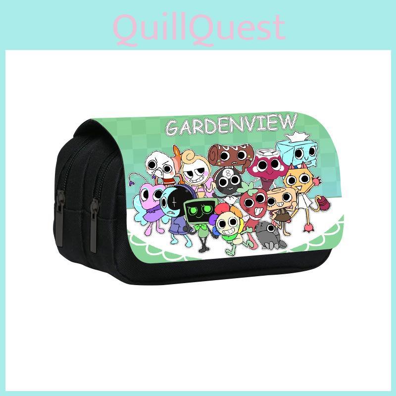 World Dandys Sunflower Design Nylon Pencil Case With Two Layers For Use School