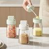 Glass Seasoning Container Bottle Spice with Spoon Lid Sealing Ring Moisture-Proof Transparent Honey