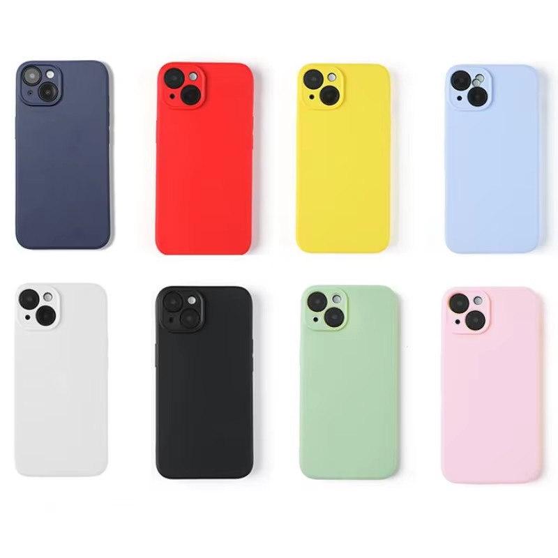 Роскошный жидкий силиконовый чехол для телефона iPhone 11 12 13 mini 14 15 16 Pro Max 15 Plus, мягкие чехлы-накладки цвета конфет