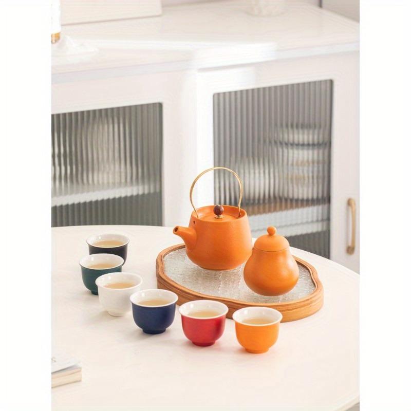 8 шт./компл. чайный сервиз в китайском стиле, банка для хранения чайника и 6 чашек, керамическая посуда для дома и офиса, бизнес-подарок, праздничный подарок, все необходимое для чаепития, домашний стол