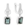Silver Earrings with London Blue Topaz 3.792ct (2188766)
