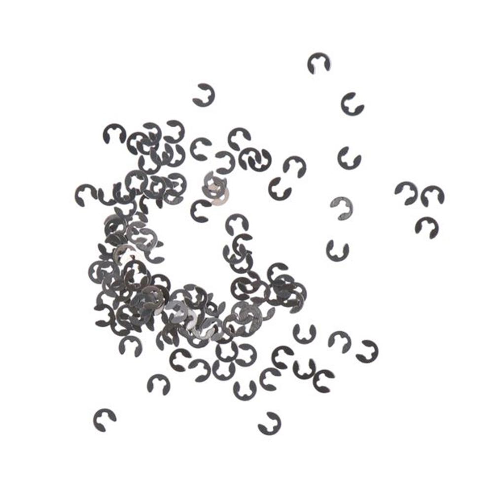 100 шт. Прочные стопорные кольца 2 мм x 5 мм из нержавеющей стали 304 серебристого тона E-образные стопорные кольца для подшипников, крепежные кольца для вала