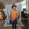 1PC Carlos Sainz Print Flannel Blanket, High quality Comfortable for All Seasons, Home Decor, Warmth and Comfort, Perfect for Christmas Gifts