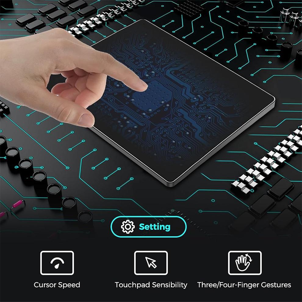 Multi-Touch Trackpad,Ultra Slim Aluminum USB Wired Touchpad Mouse for Windows 10/11 Desktop/Laptop/Notebook Computer PC